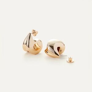 Jenny Bird Nouveaux Puff Earrings | High Polish Gold | Sculptural Statement